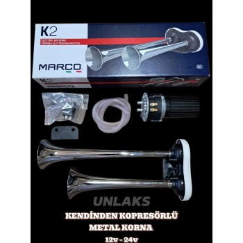 2 Lİ METAL KROM KORNA 12-24V 